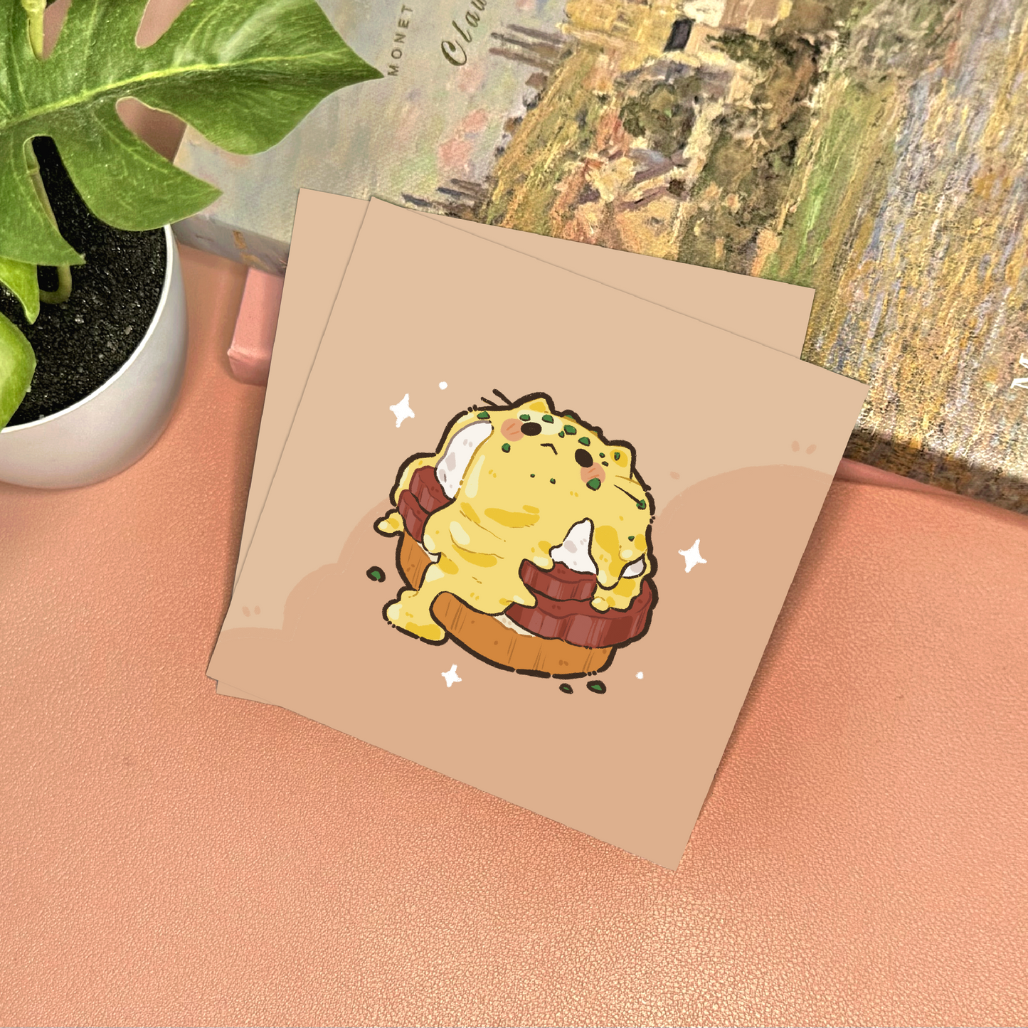 Egg Cat Art Print