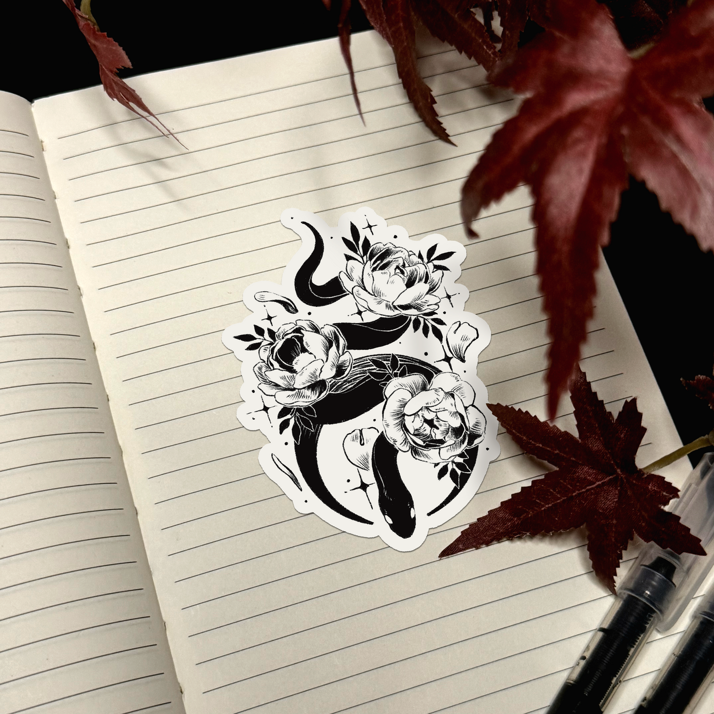 Floral Snake Decal