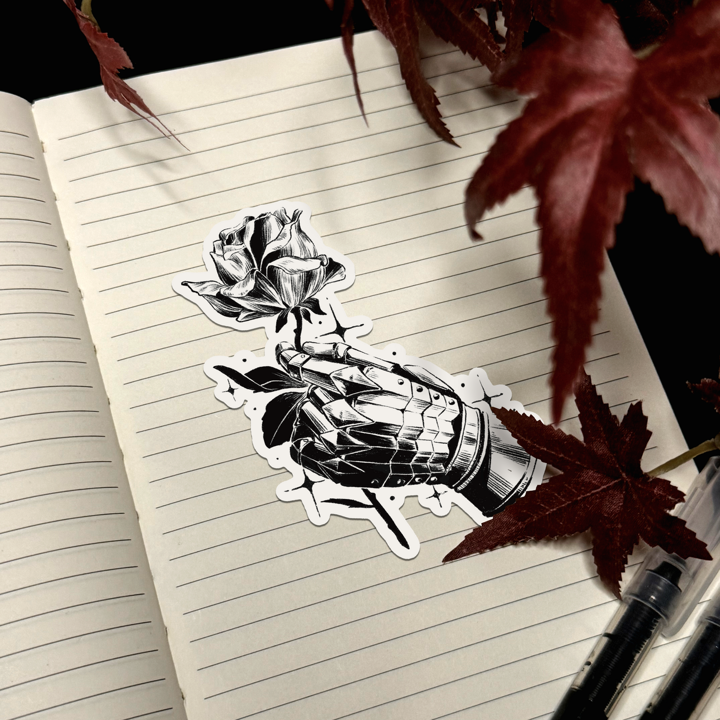 Knight Holding Rose Decal
