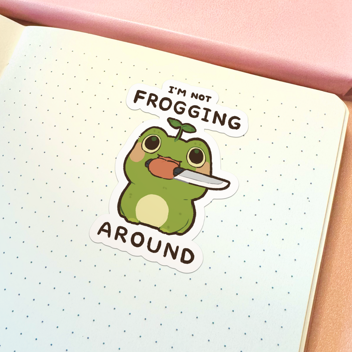 Frog Pun Vinyl Sticker