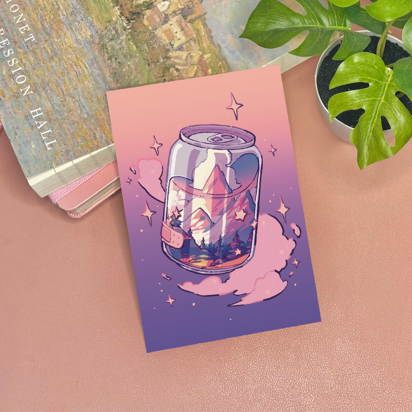 Mountain Sunset Aesthetic Art Print