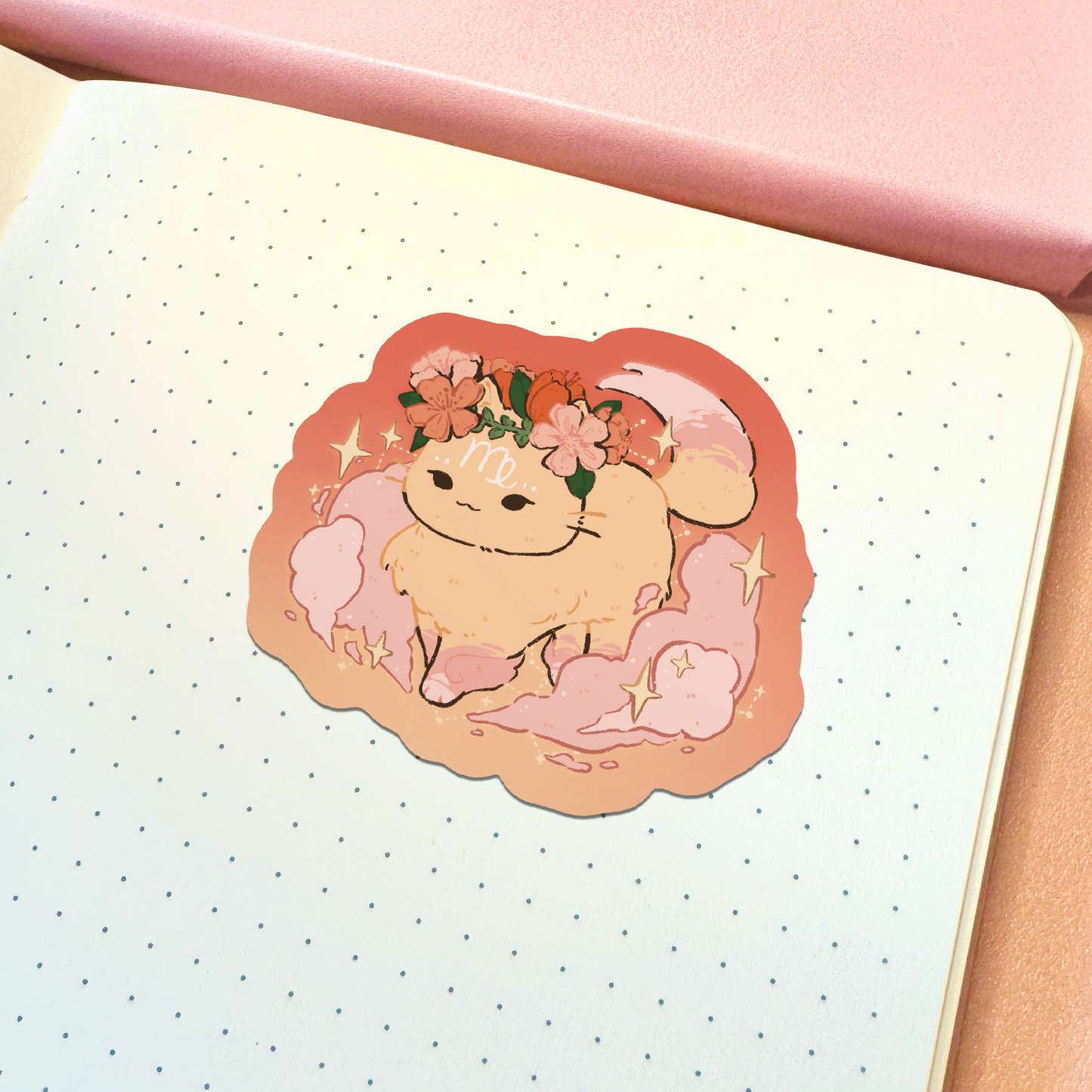 Zodiac Virgo Cat Vinyl Sticker