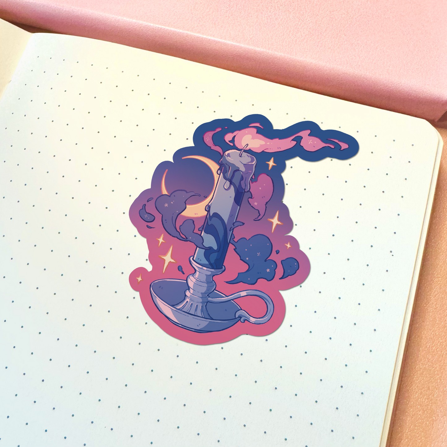 Aesthetic Galaxy Candle Vinyl Sticker