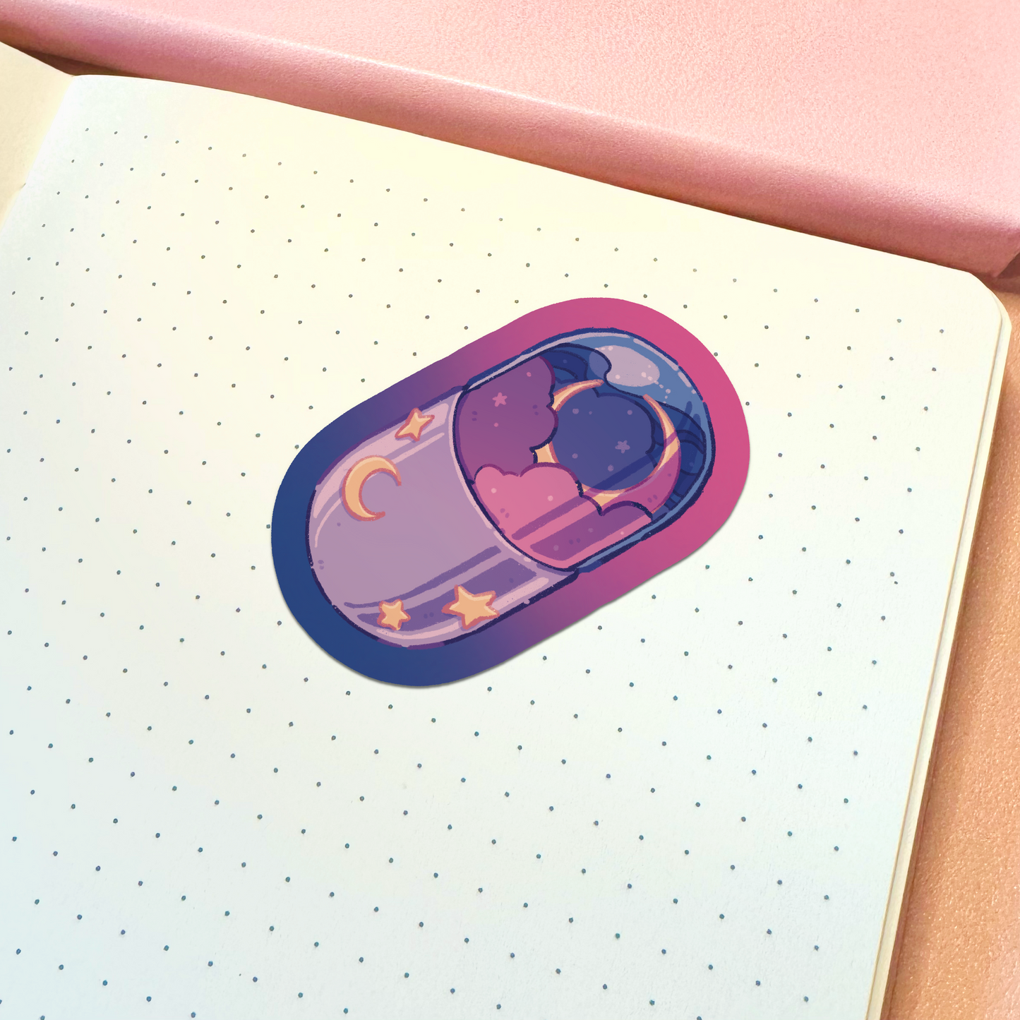 Aesthetic Galaxy Pill Vinyl Sticker