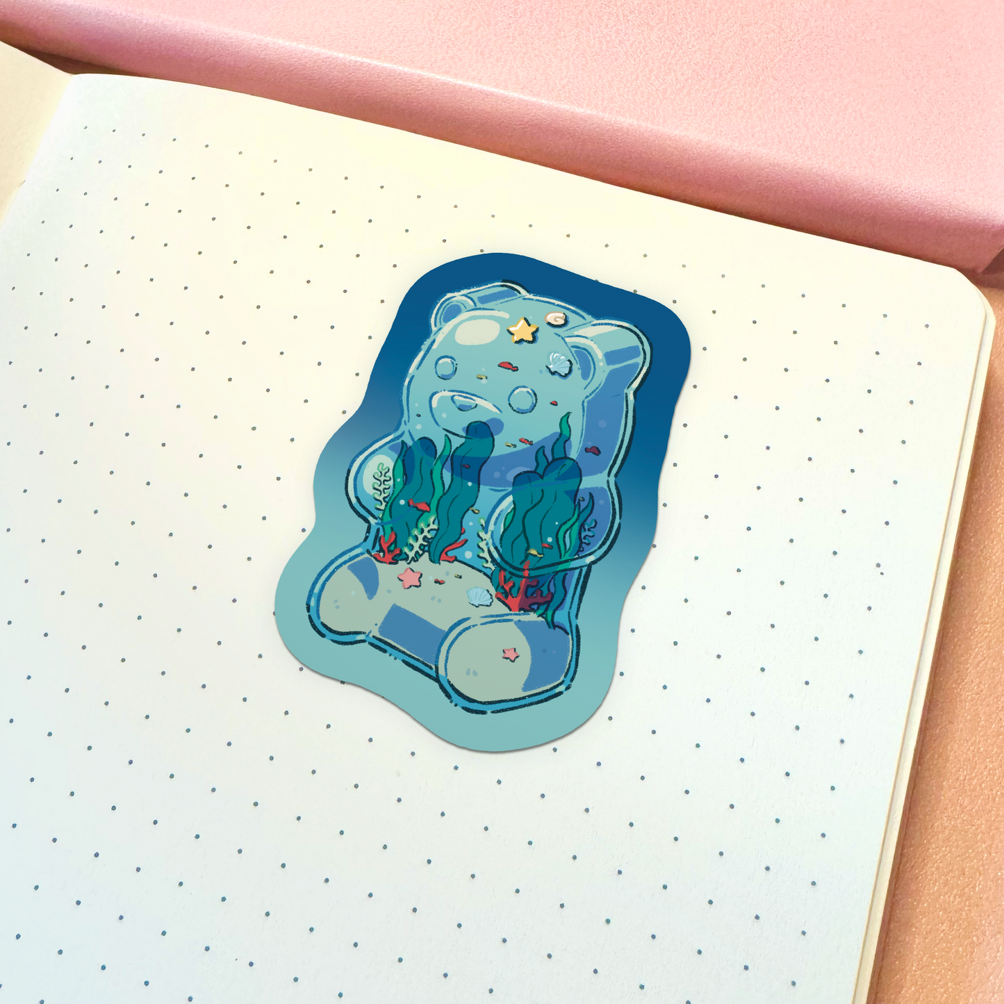 Aesthetic Ocean Gummy Bear Vinyl Sticker