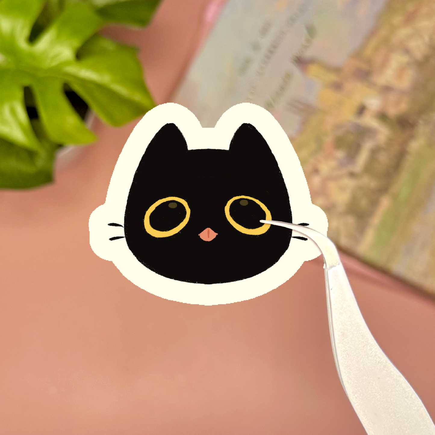 Black Cat Expressions Sticker Sheet