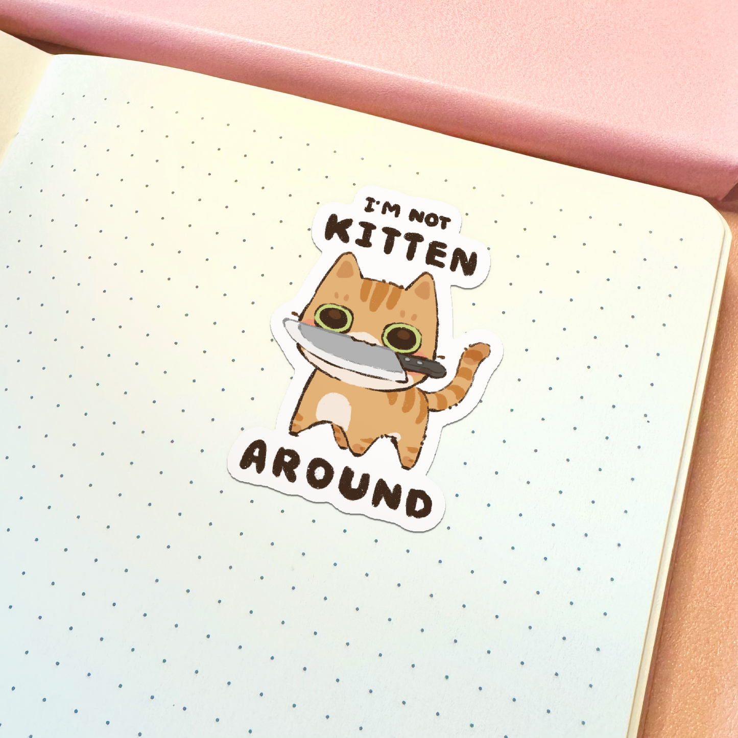 Cat Pun Vinyl Sticker