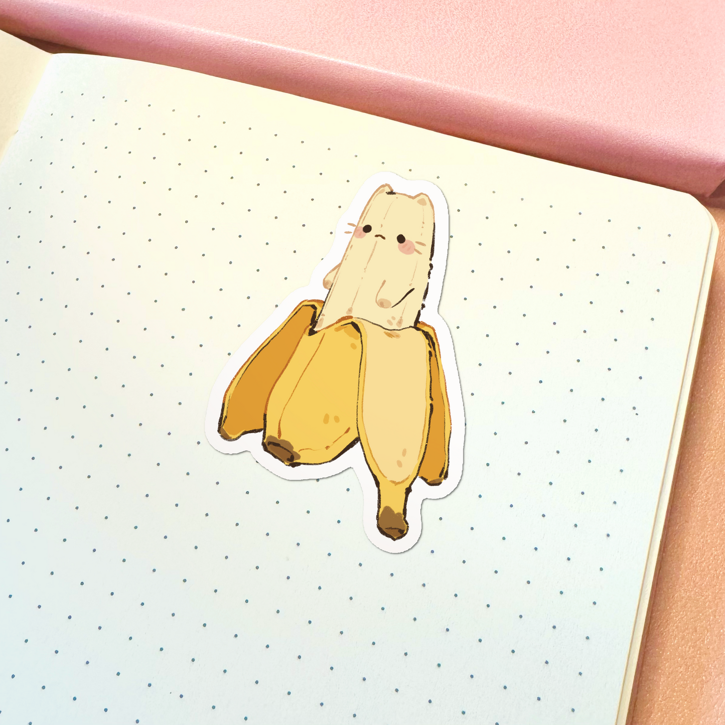 Banana Cat Vinyl Sticker