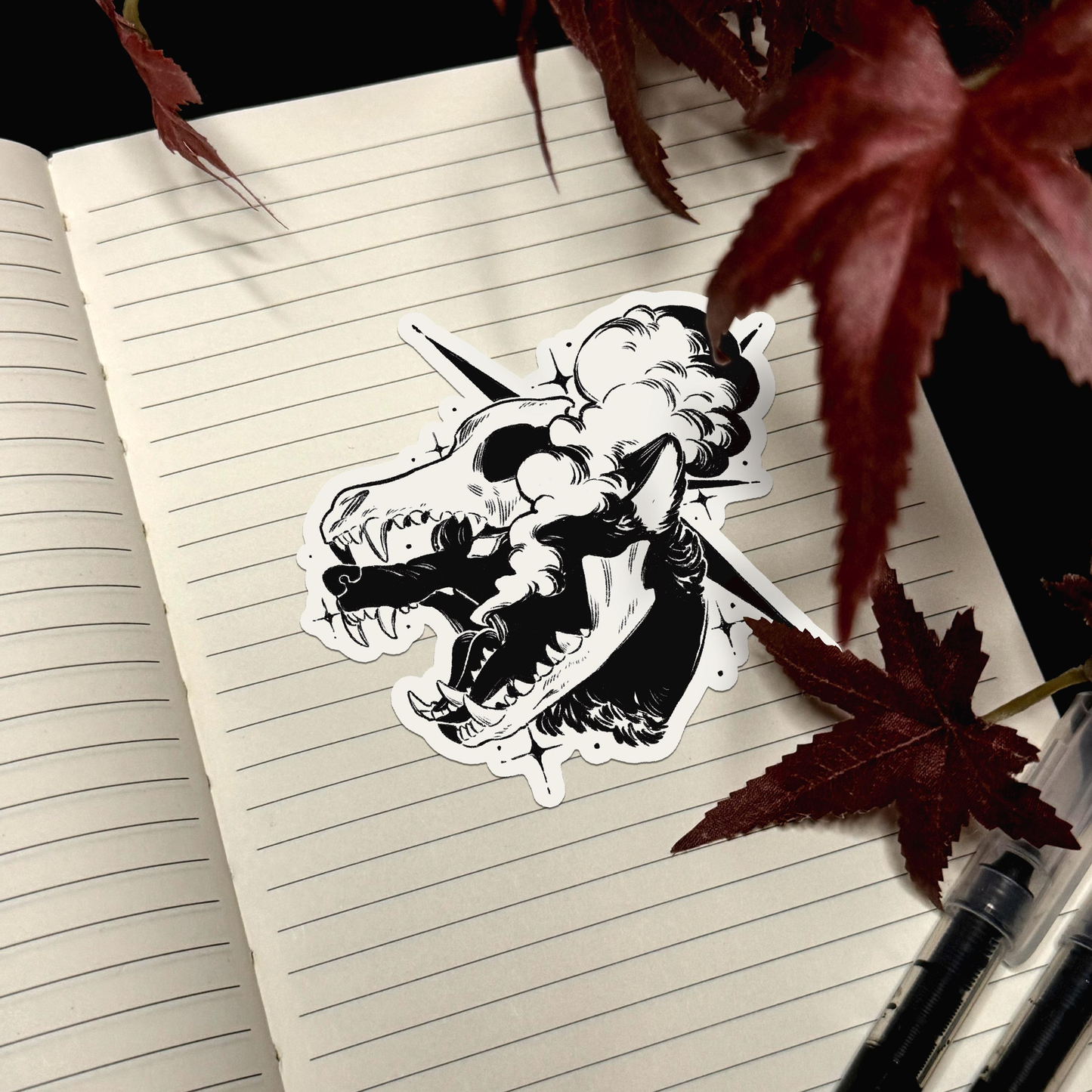Wolf Skull Decal
