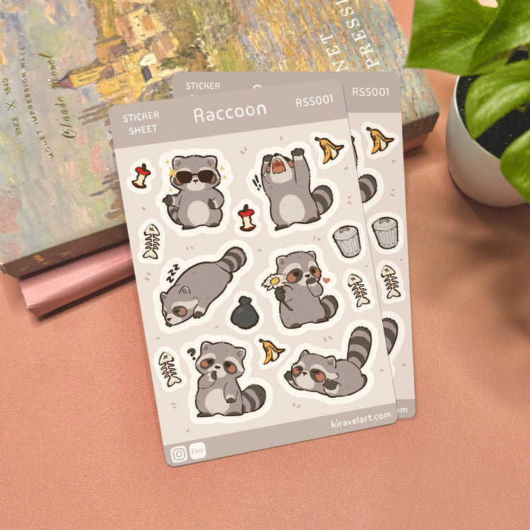 Raccoon Sticker Sheets
