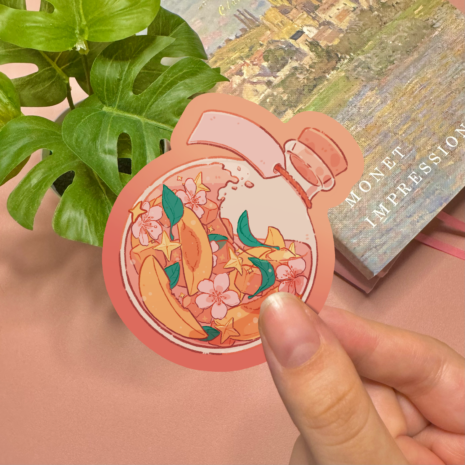 Peach Vinyl Stickers