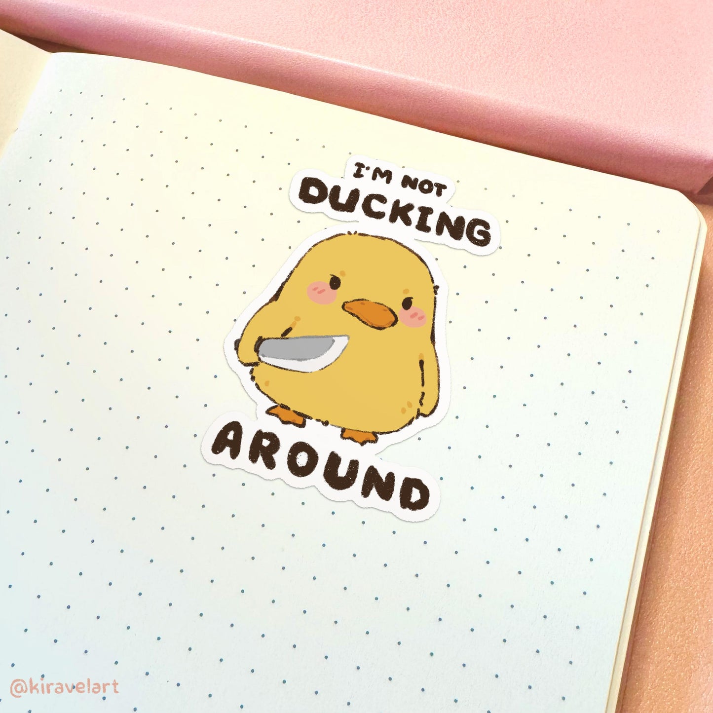 Duck Pun Vinyl Sticker