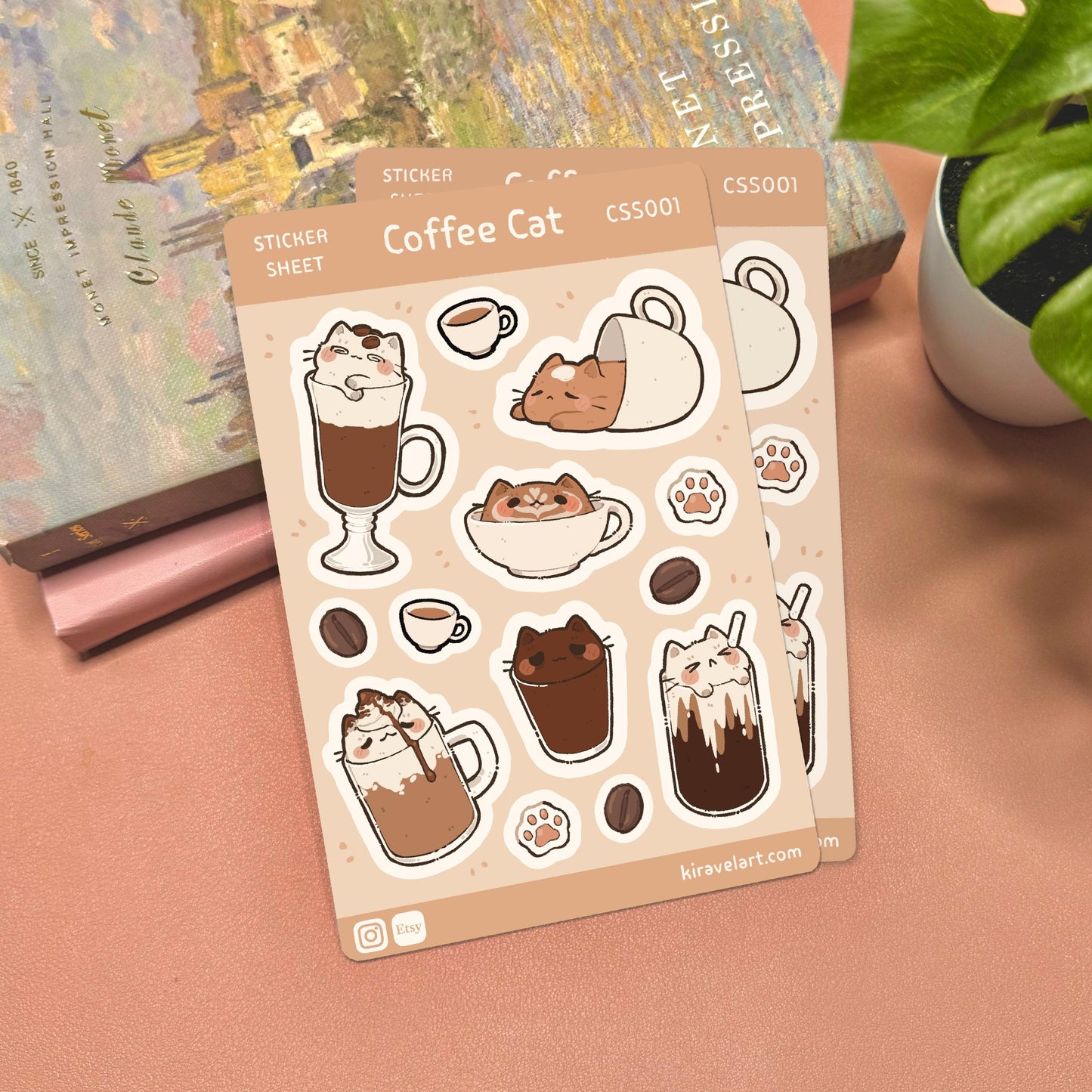 Coffee Cat Sticker Sheet
