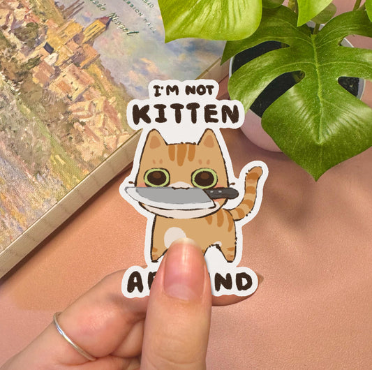 Cat Pun Vinyl Sticker