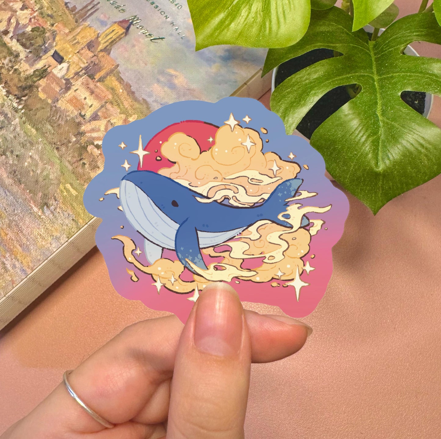 Whale Celestial Vinyl Sticker