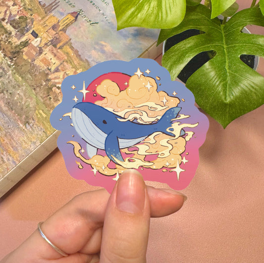 Whale Celestial Vinyl Sticker