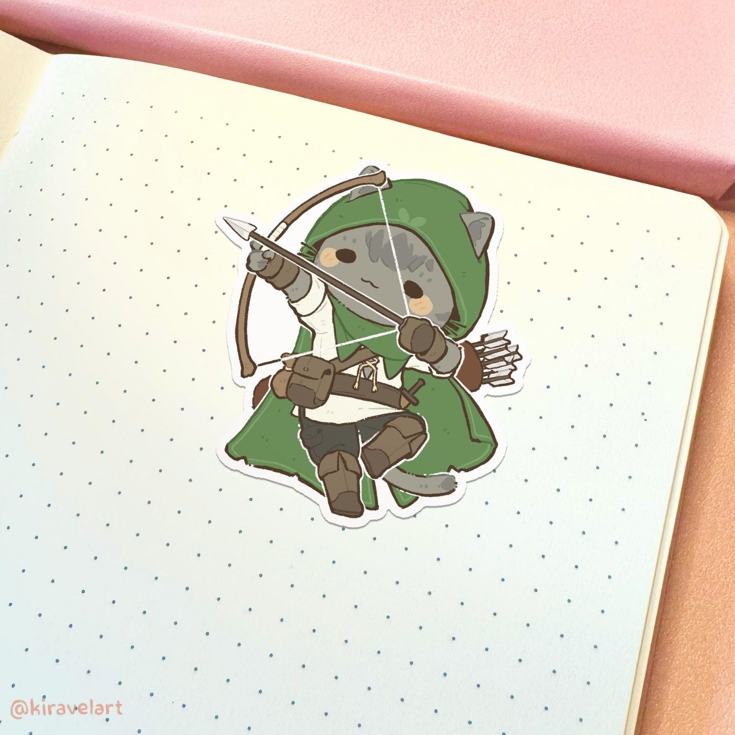 DND Ranger Cat Vinyl Sticker