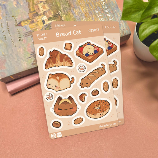 Bread Cat Sticker Sheet