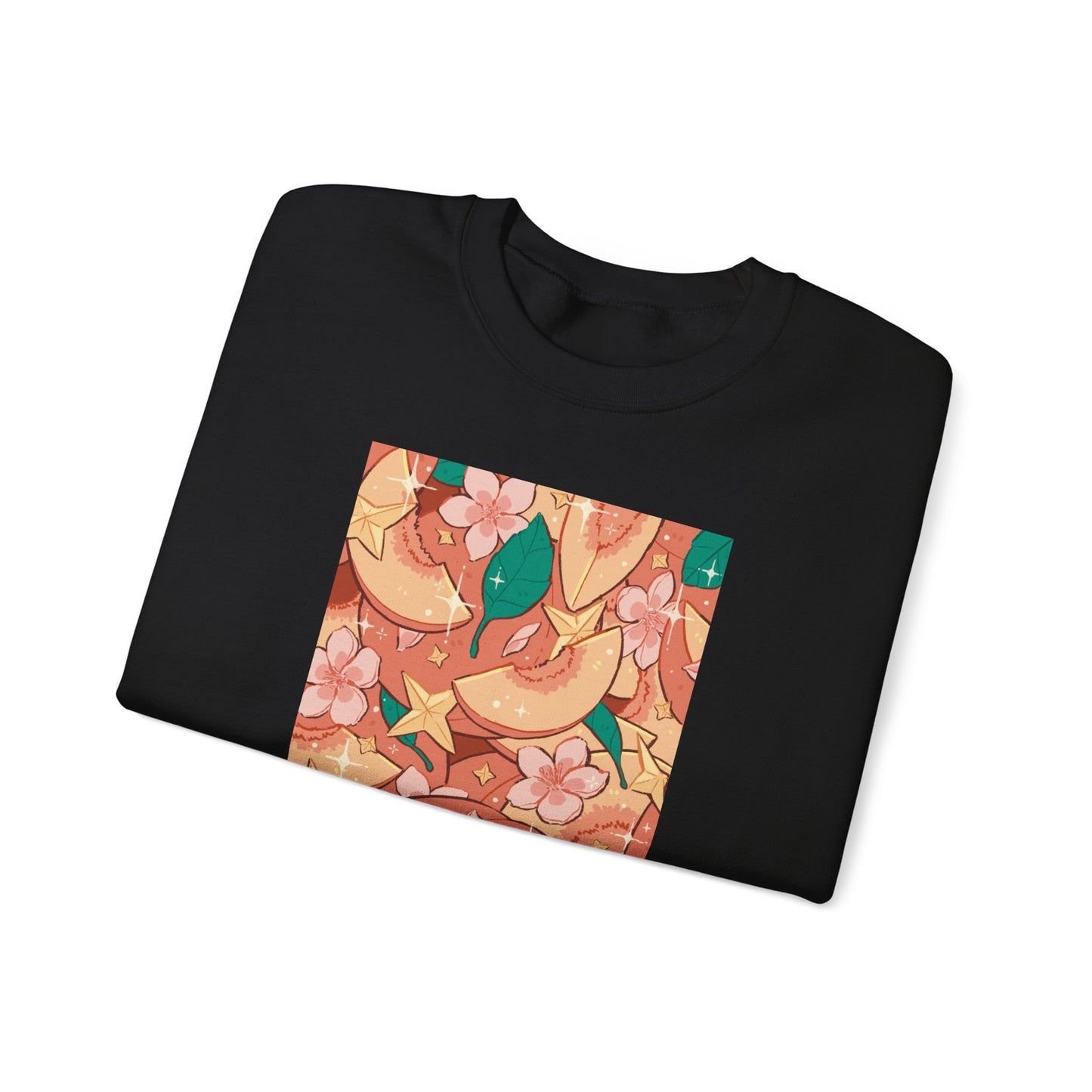 Peach Jam Crewneck Sweatshirt – Floral Peach Music Player Graphic