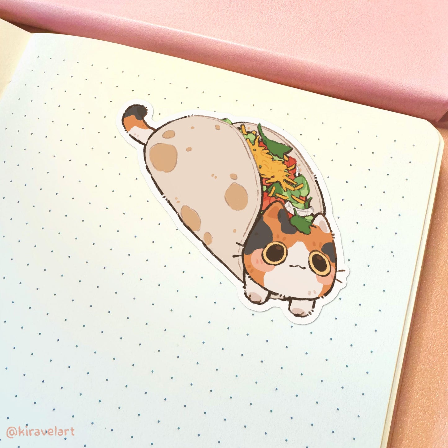 Taco Cat Vinyl Sticker