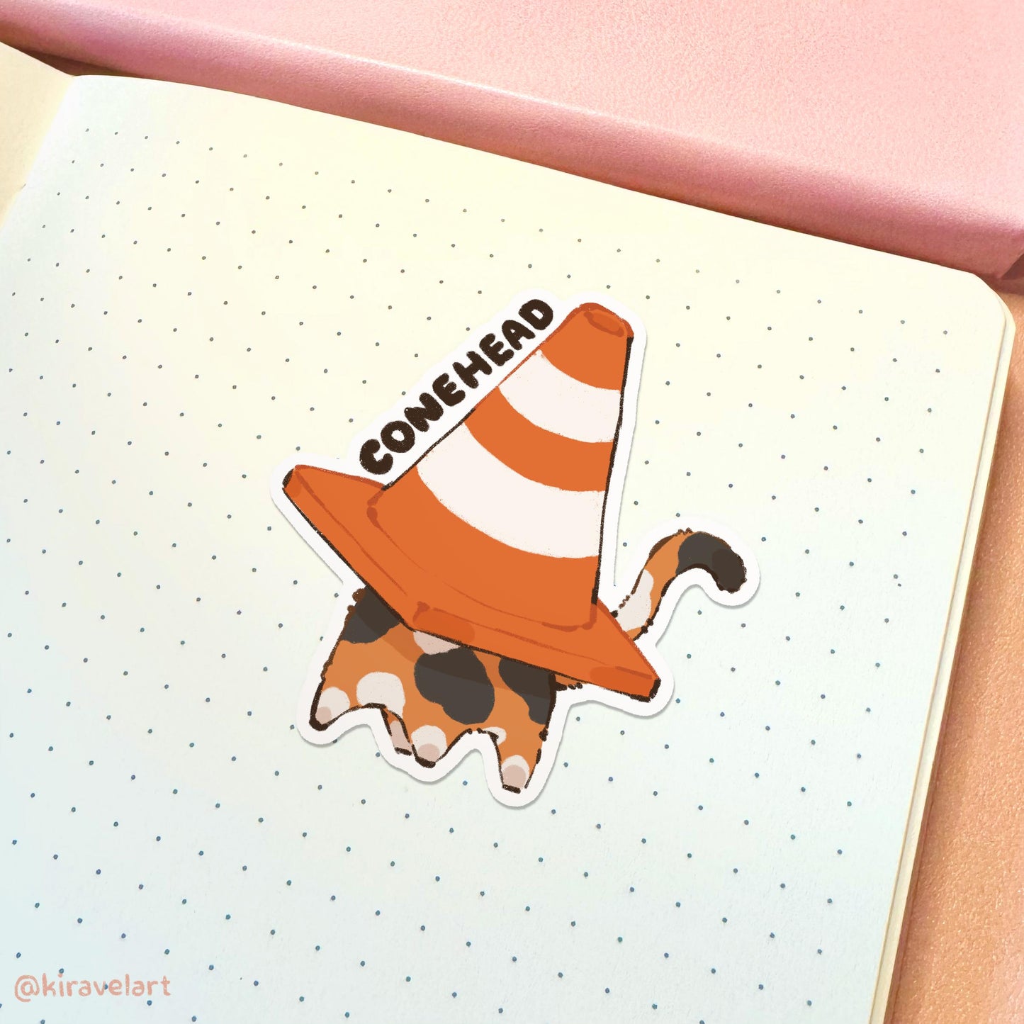 Cone Head Cat Sticker