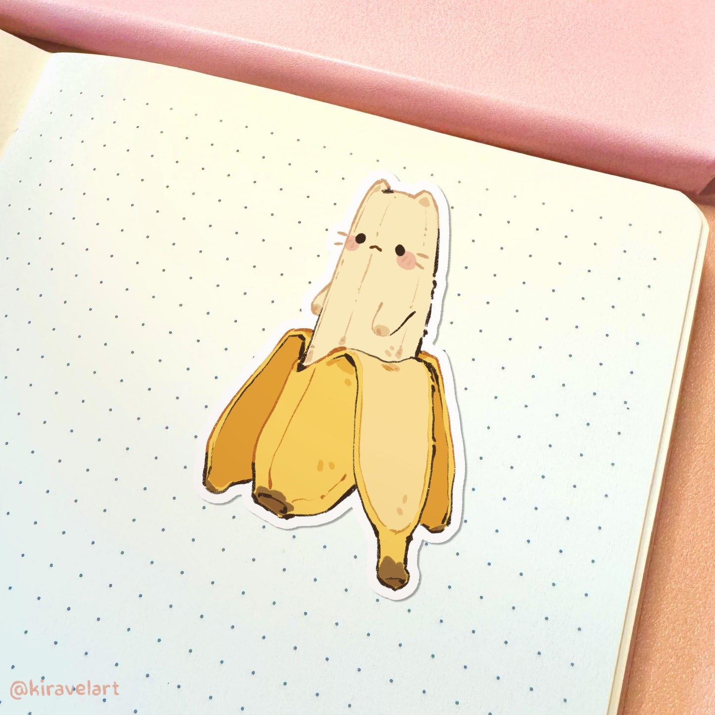 Banana Cat Vinyl Sticker