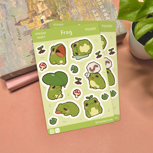 Frog Sticker Sheet