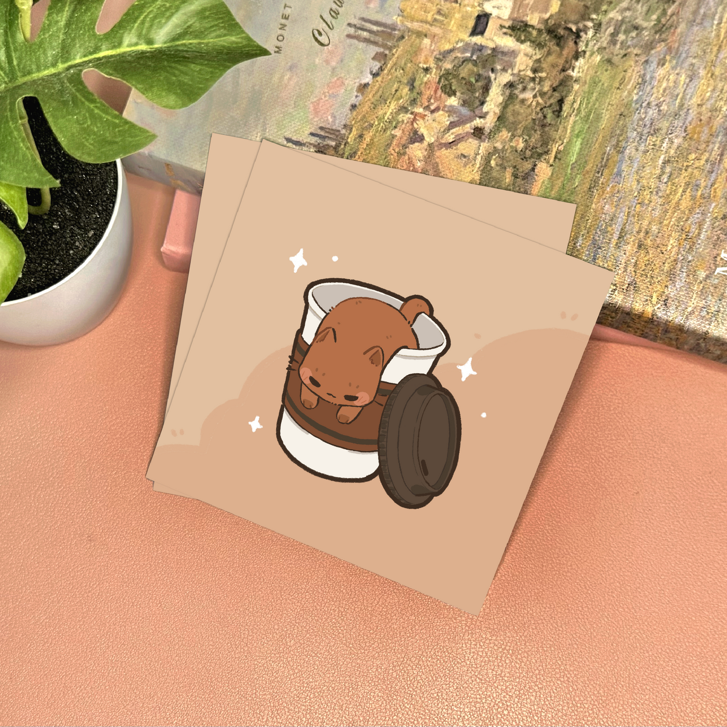Coffee Cat Art Print