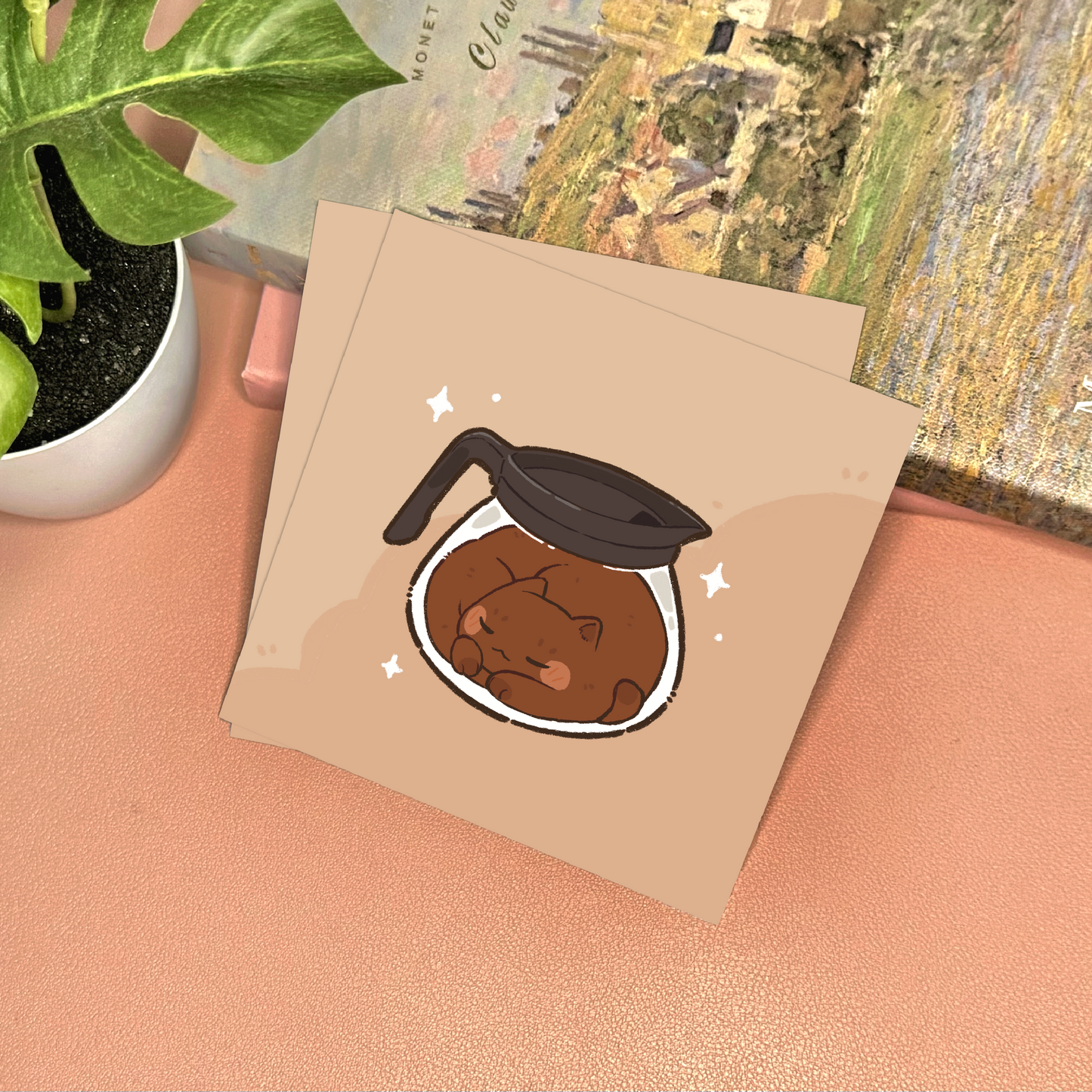 Coffee Cat Art Print