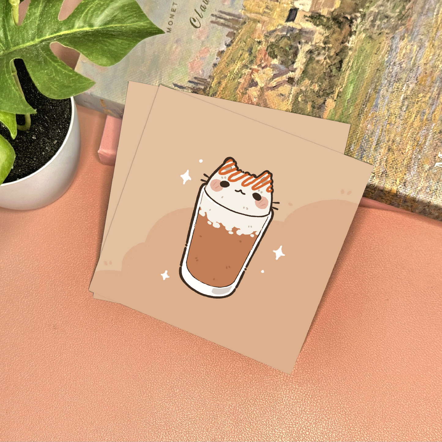 Coffee Cat Art Print