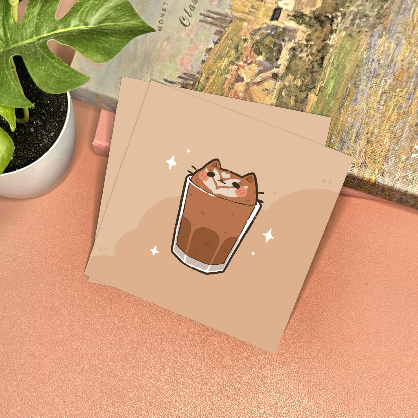 Coffee Cat Art Print