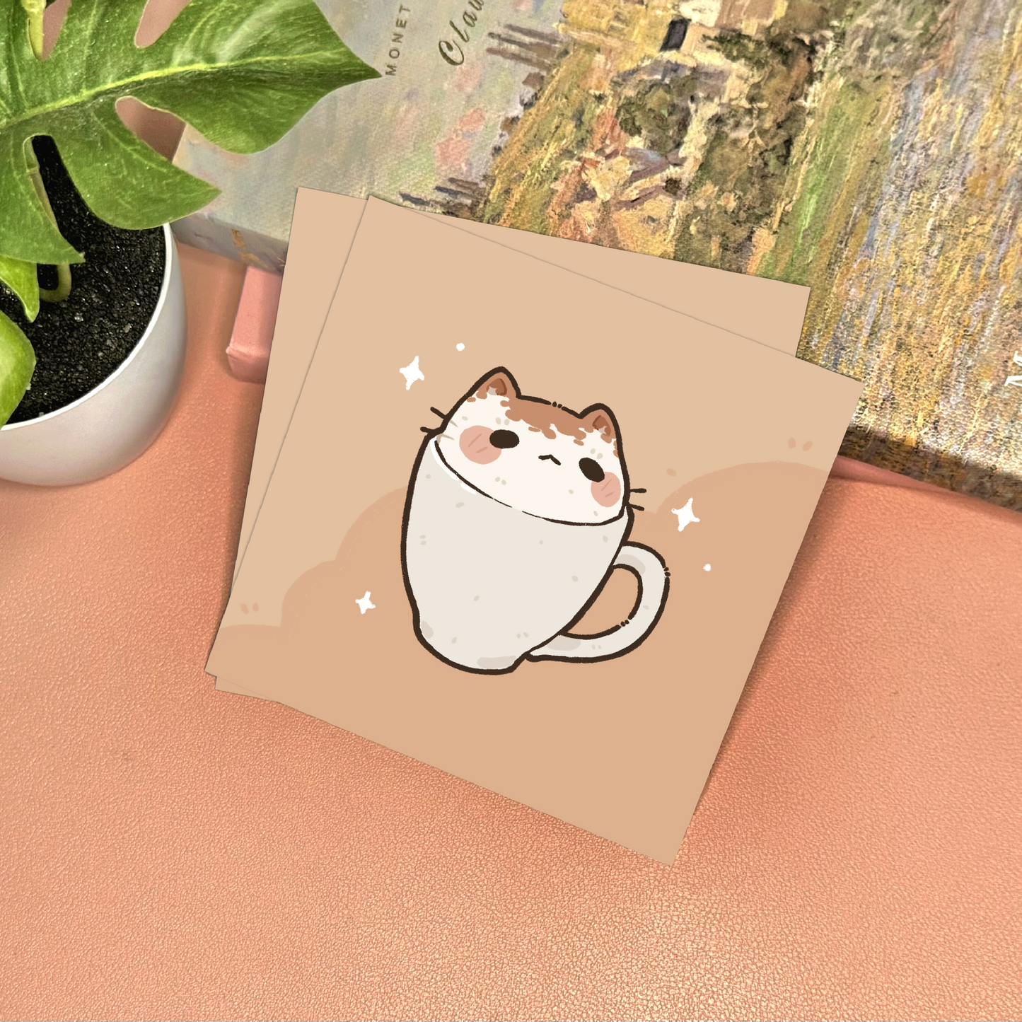 Coffee Cat Art Print