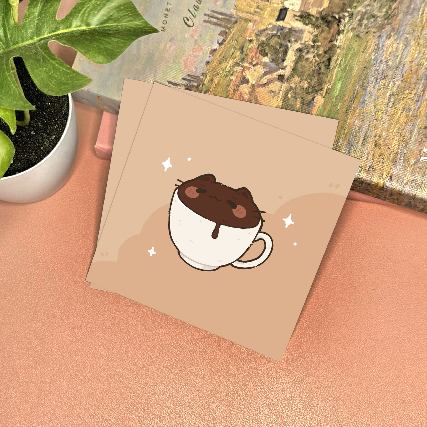 Coffee Cat Art Print