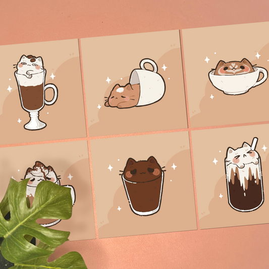 Coffee Cat Art Print