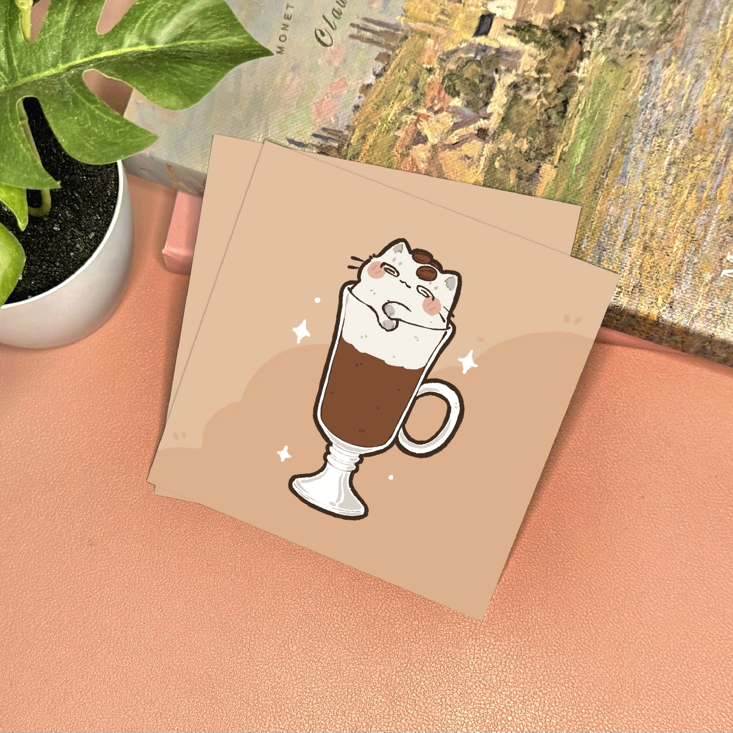 Coffee Cat Art Print