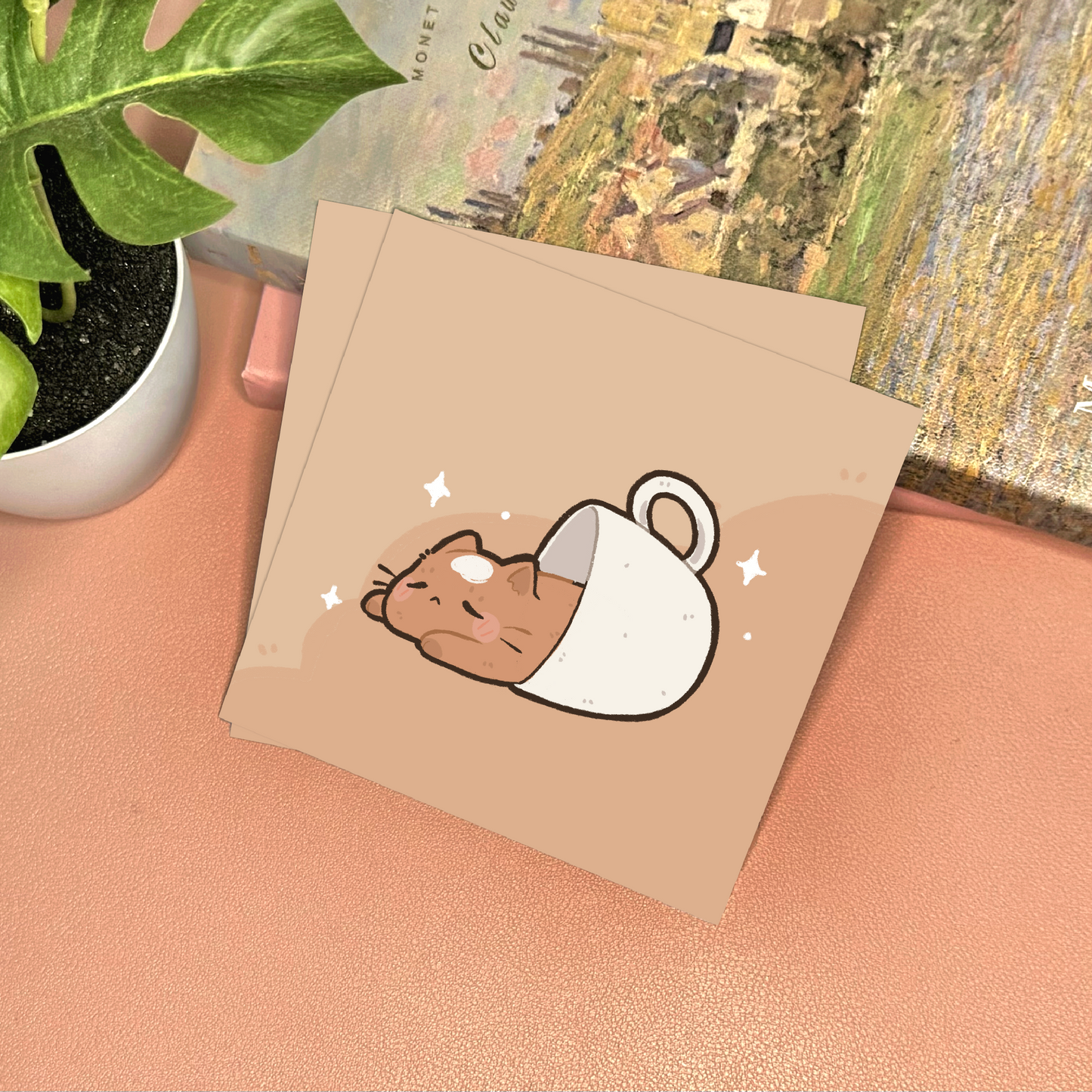 Coffee Cat Art Print
