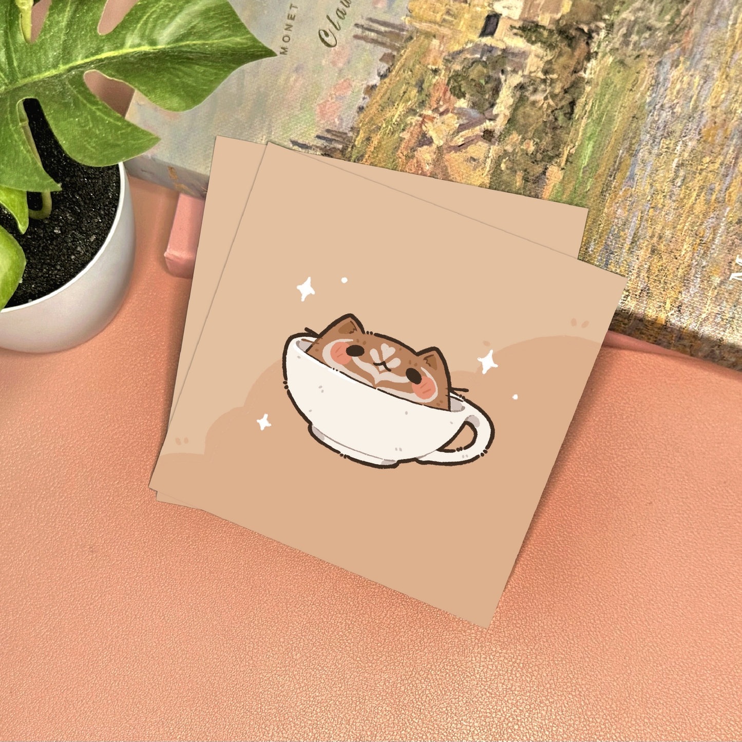 Coffee Cat Art Print