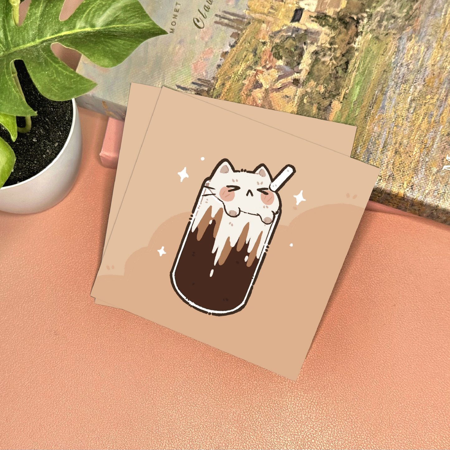 Coffee Cat Art Print
