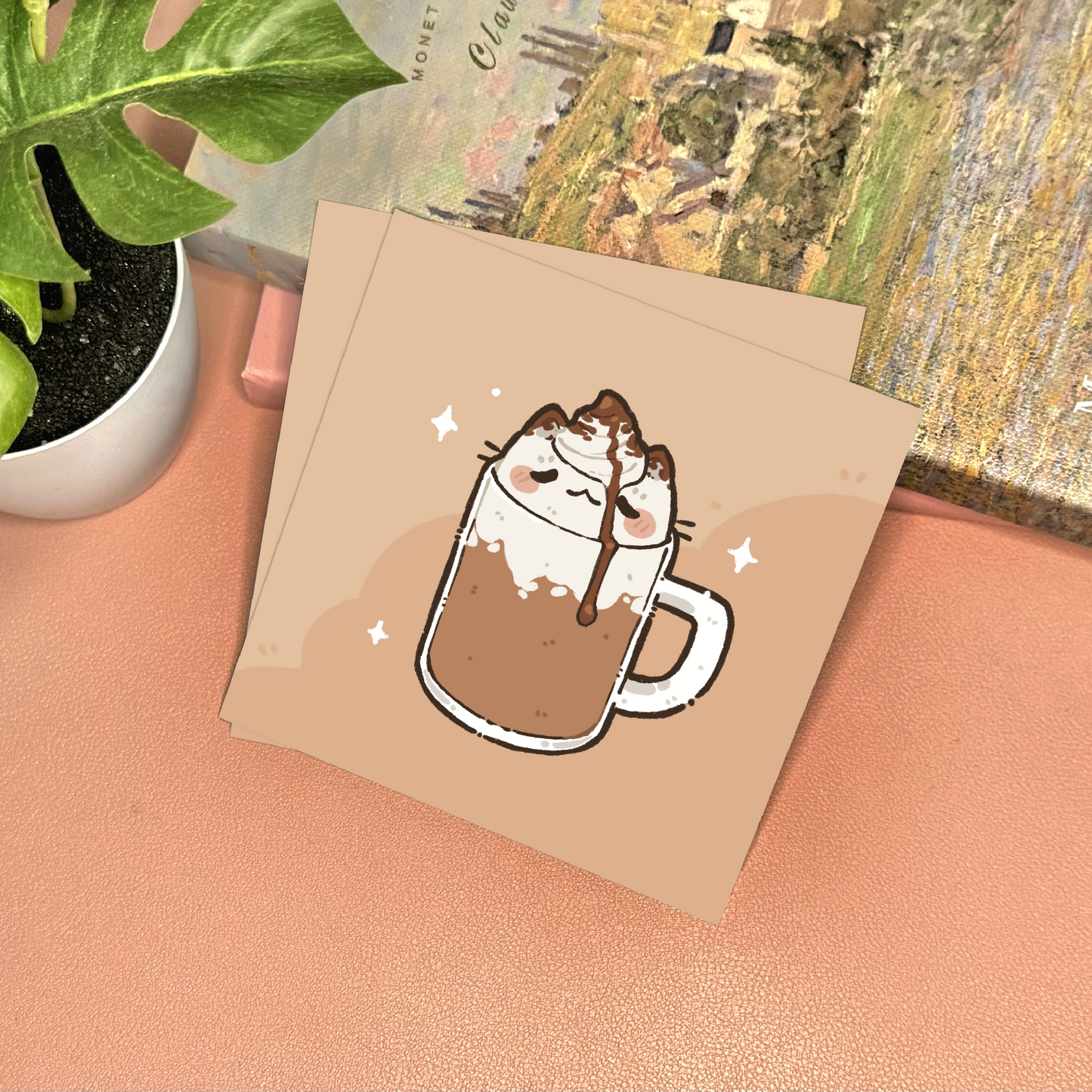 Coffee Cat Art Print