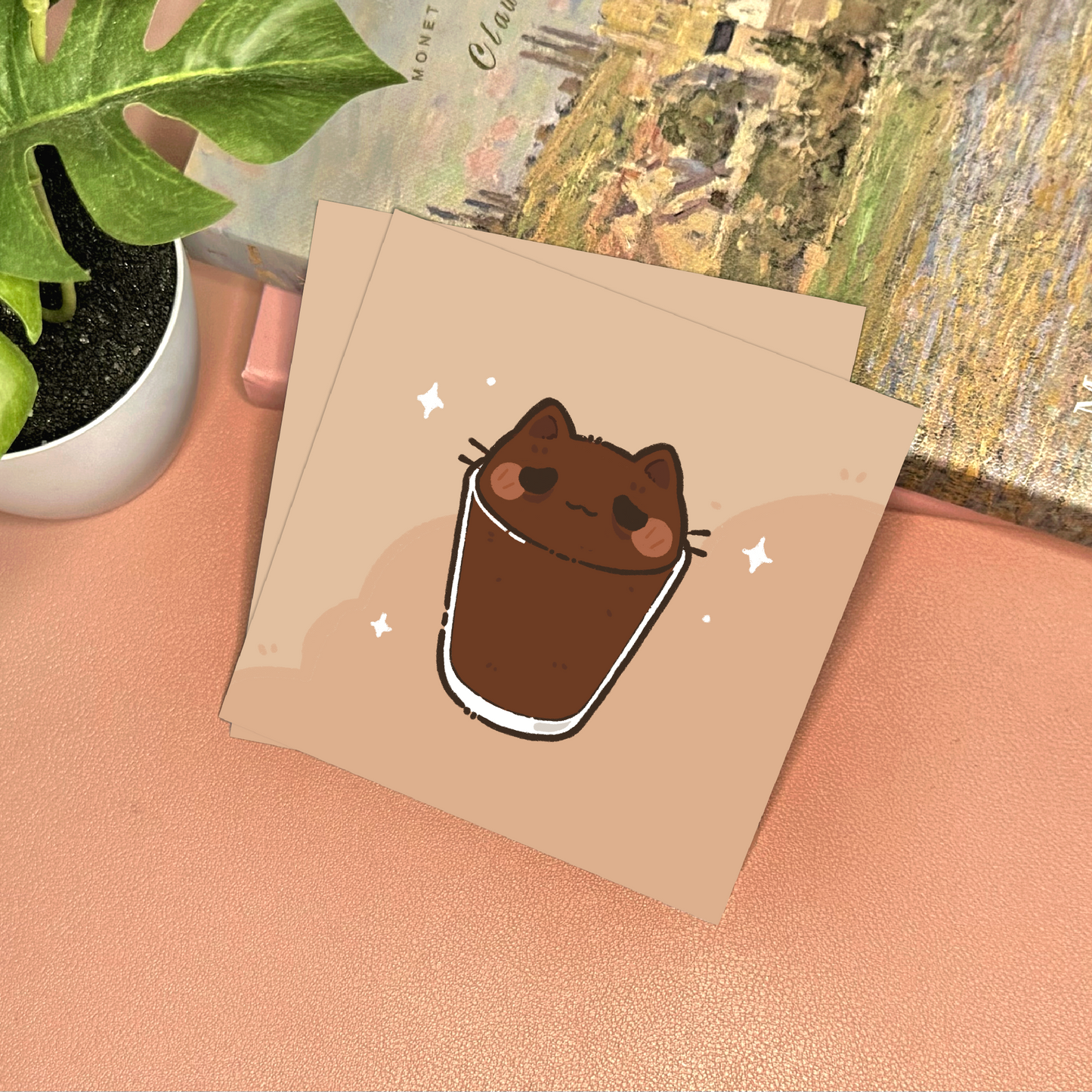 Coffee Cat Art Print