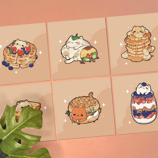 Brunch Cat Art Print