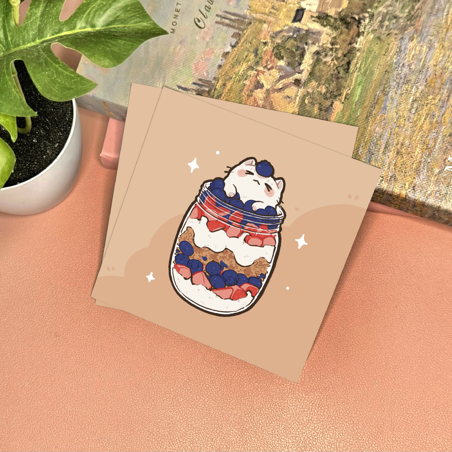 Brunch Cat Art Print