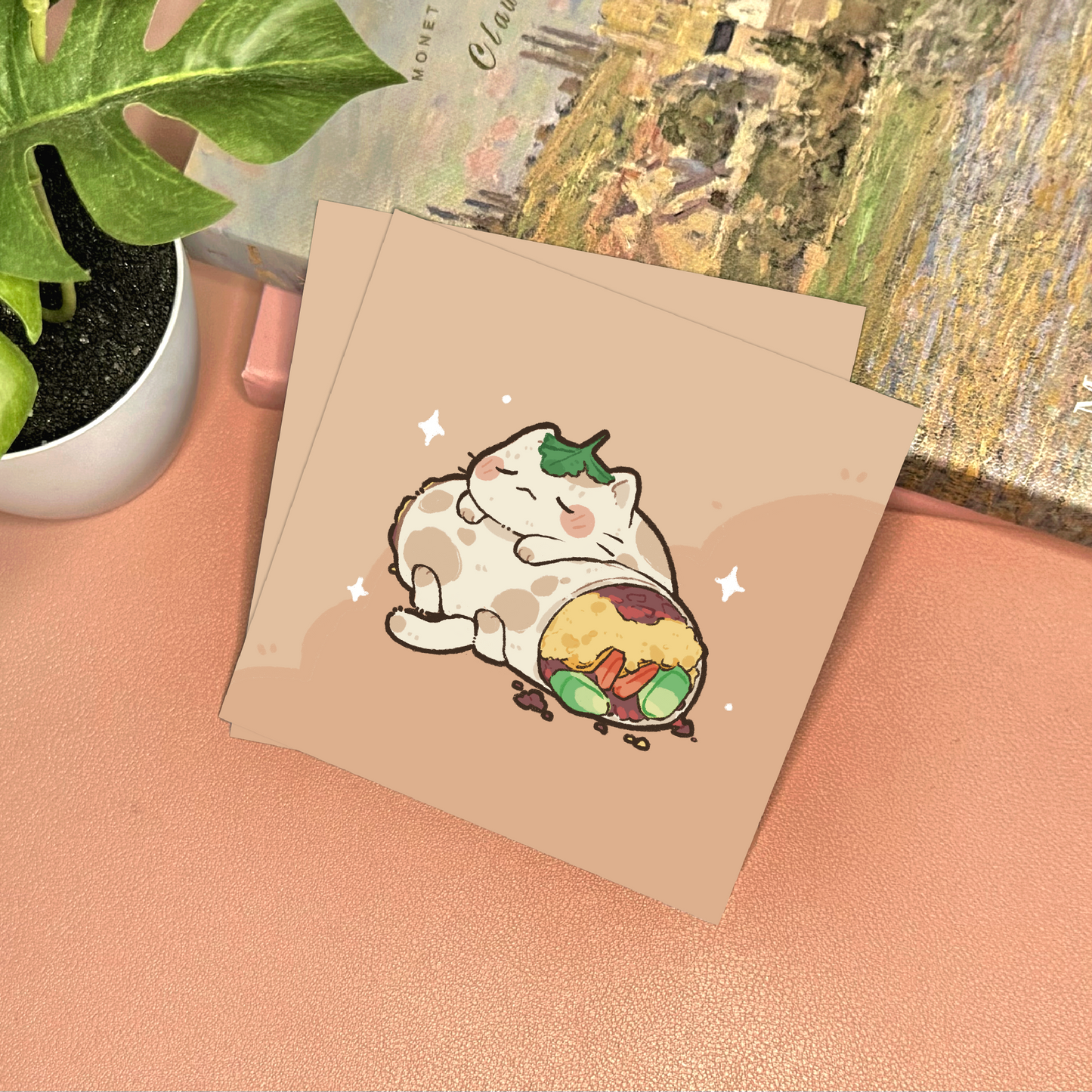 Brunch Cat Art Print