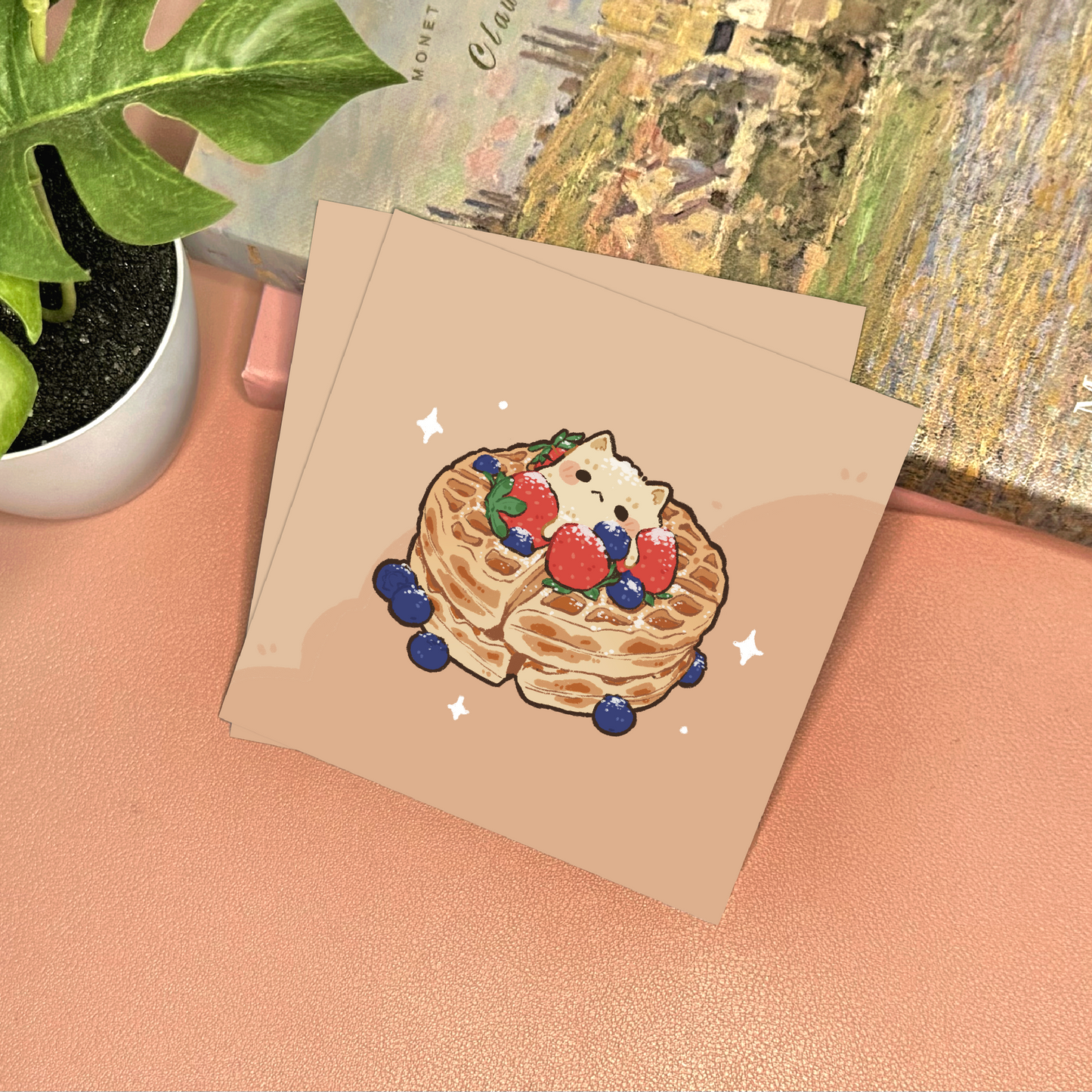 Brunch Cat Art Print