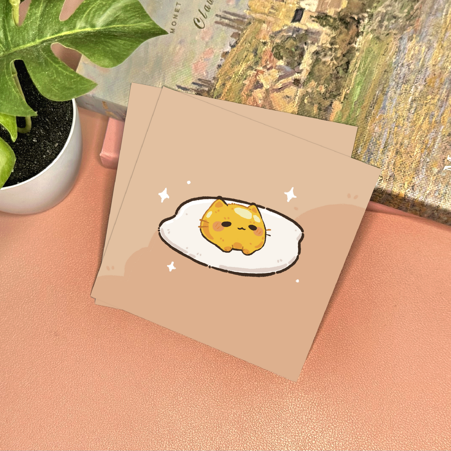 Egg Cat Art Print