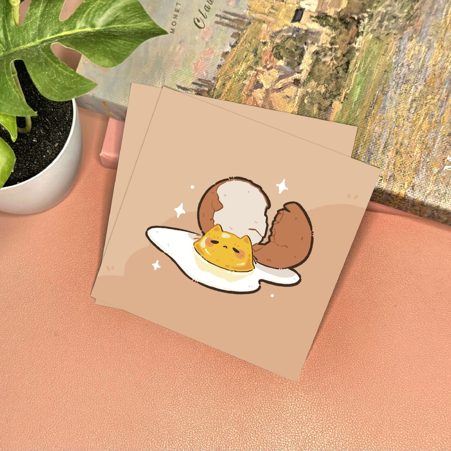 Egg Cat Art Print
