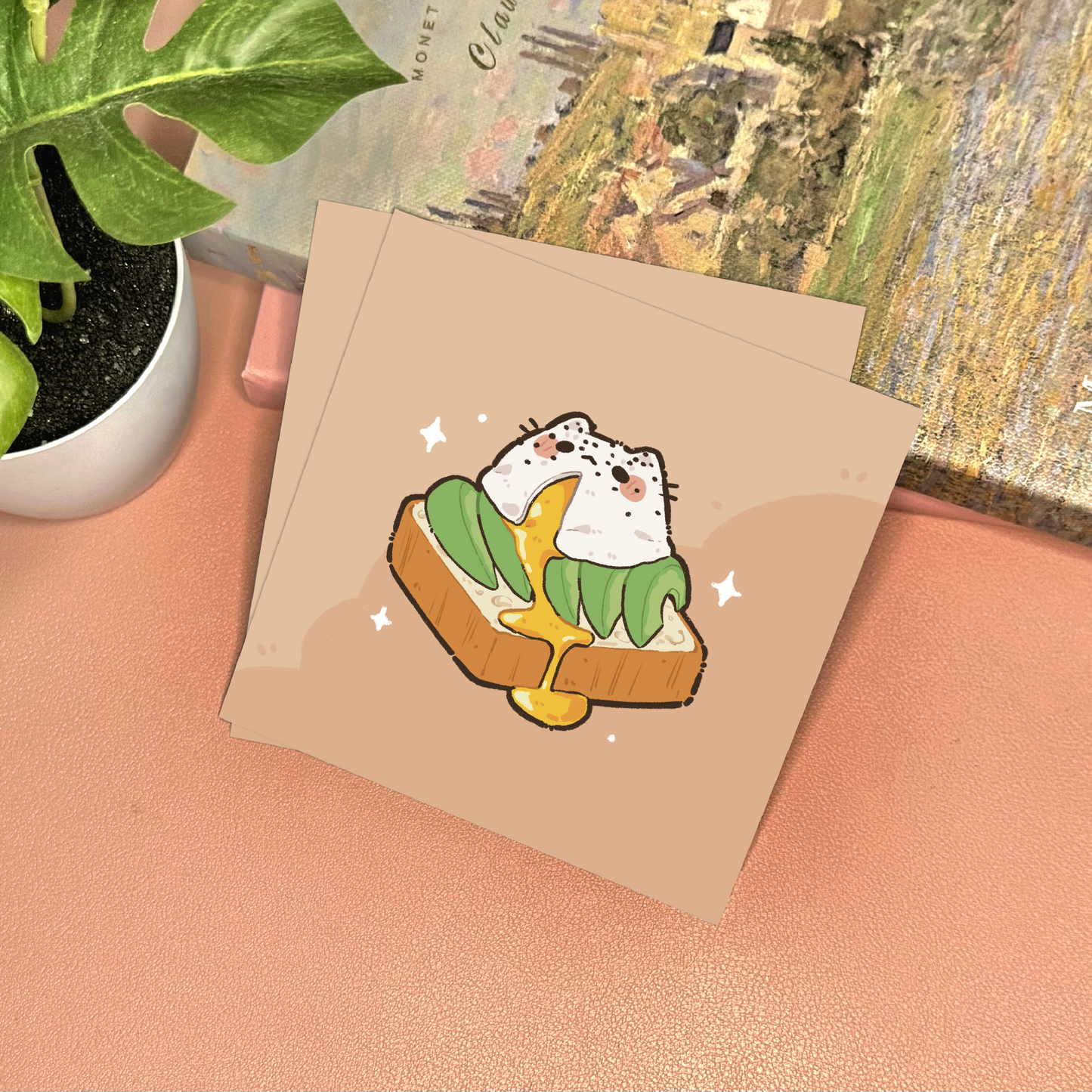 Egg Cat Art Print
