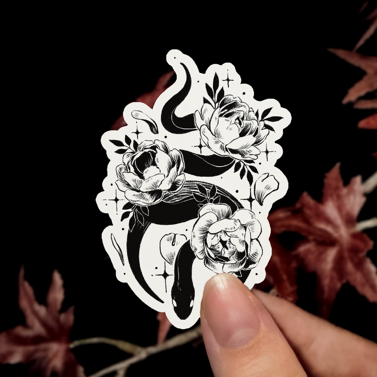 Floral Snake Decal