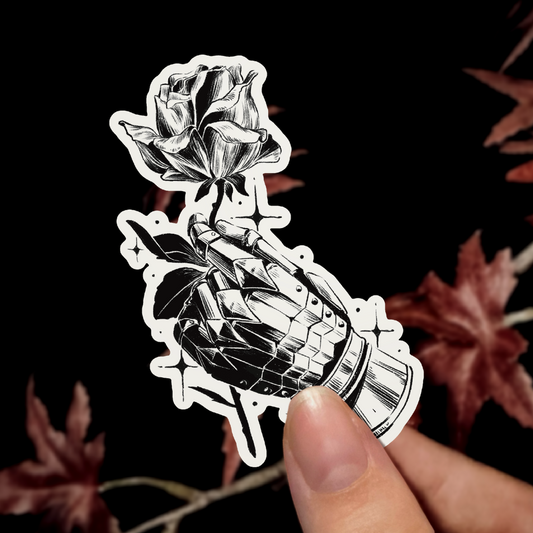 Knight Holding Rose Decal