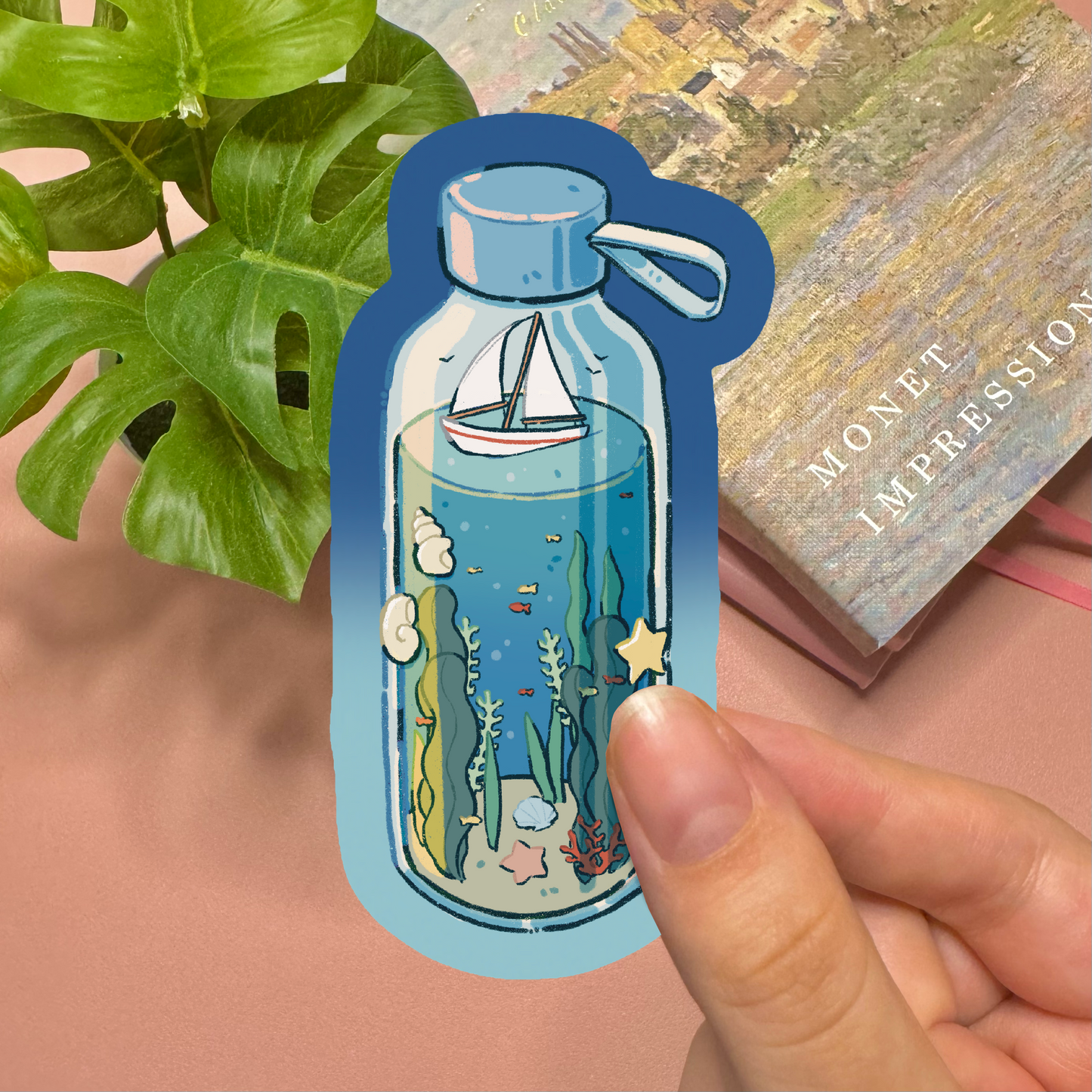 Aesthetic Ocean Bottle Vinyl Sticker
